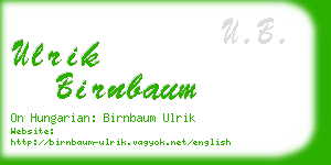 ulrik birnbaum business card